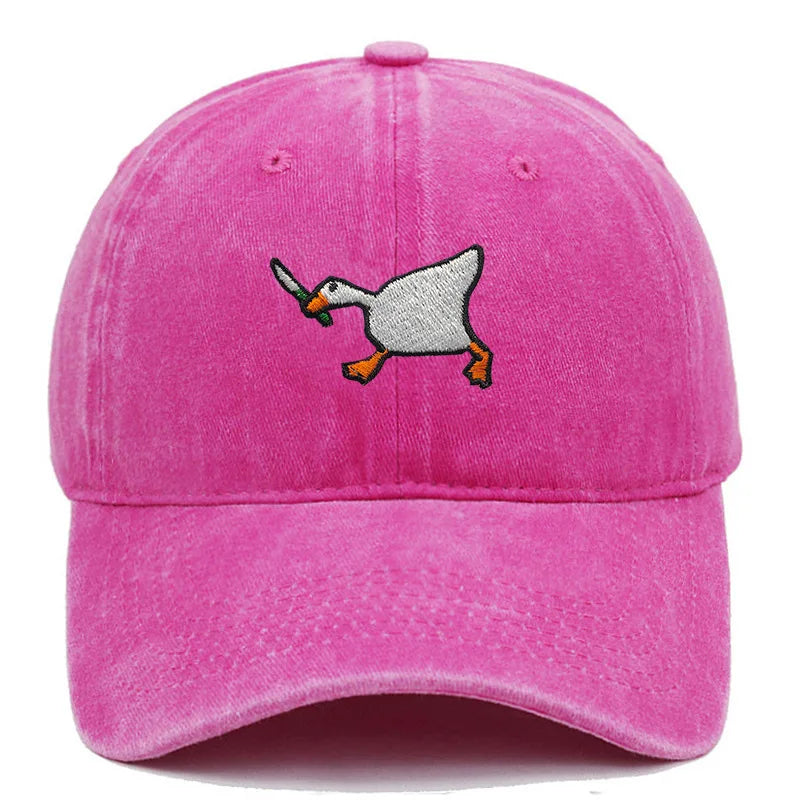Goose Embroidered Urban Style Duckbill Baseball Cap