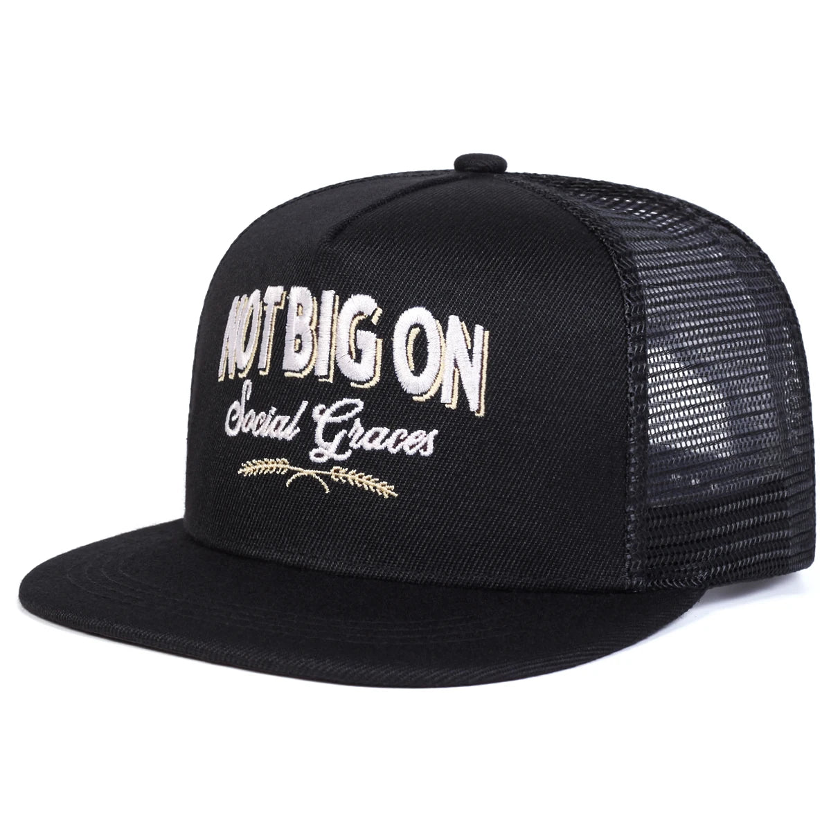 NOT BIG ON Embroidery Casual Snapback Cap