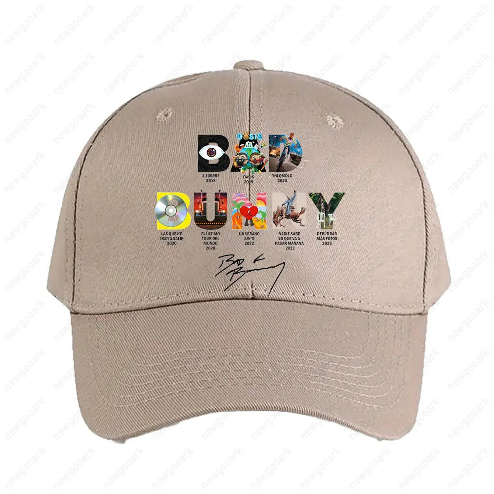 Bad Bunny Album Cap Summer Woman Man Adult Peaked Hat Fashion Casual Adjustable Printed Baseball Caps Trucker Cap