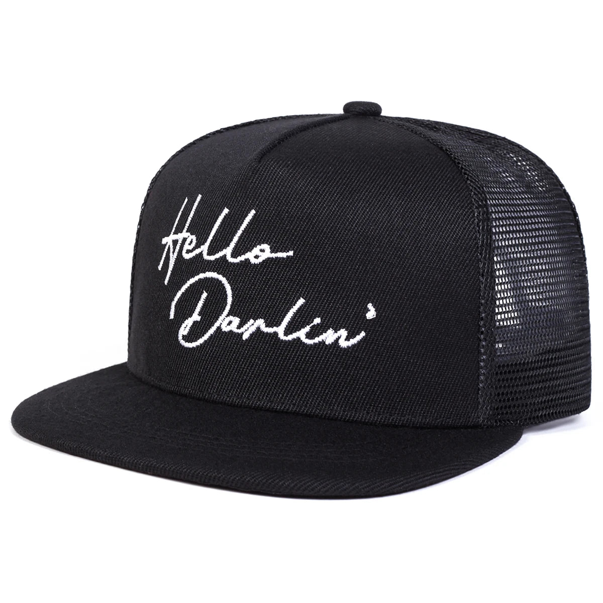 Hello Darlin Embroidery Casual Snapback Cap