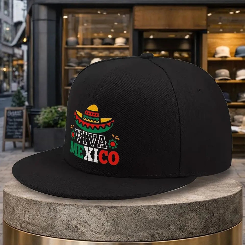 Viva Mexico Sombrero Casual Snapback Cap