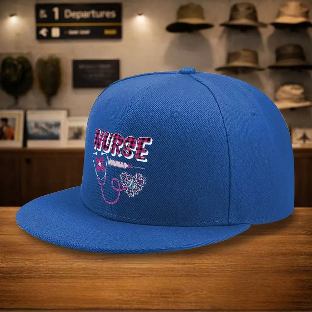 Nurse Stethoscope Heart Snapback Cap
