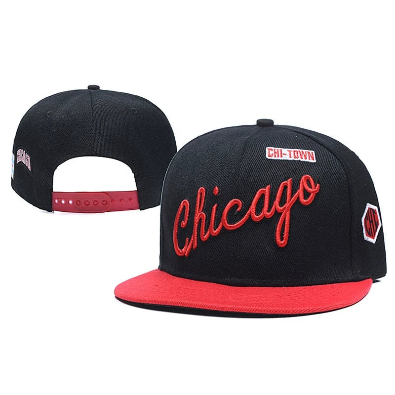 Adjustable Flat Brim Hip-Hop Basketball Snapback Cap