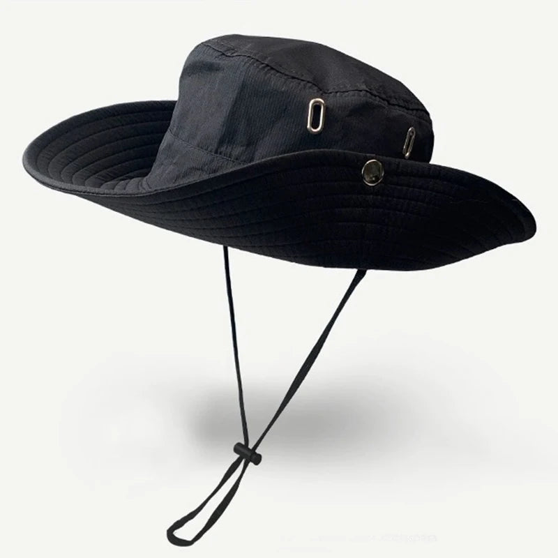 Wide Brim UV Protection Hiking Fishing Bucket Hat