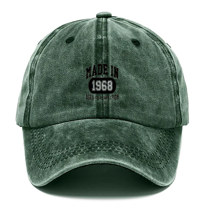Vintage 1968 Distressed Cotton Baseball Cap