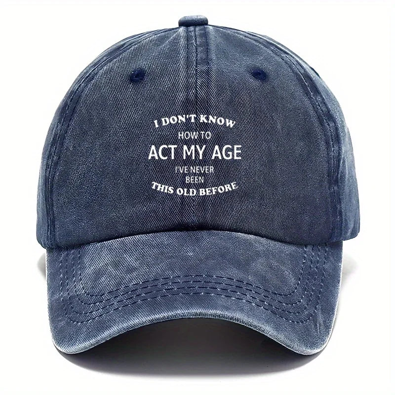 Vintage Letter Washed Baseball Cap