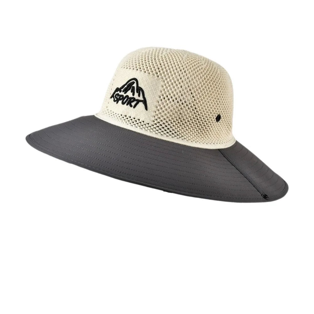 Breathable Mesh Wide Brim Fishing Bucket Hat