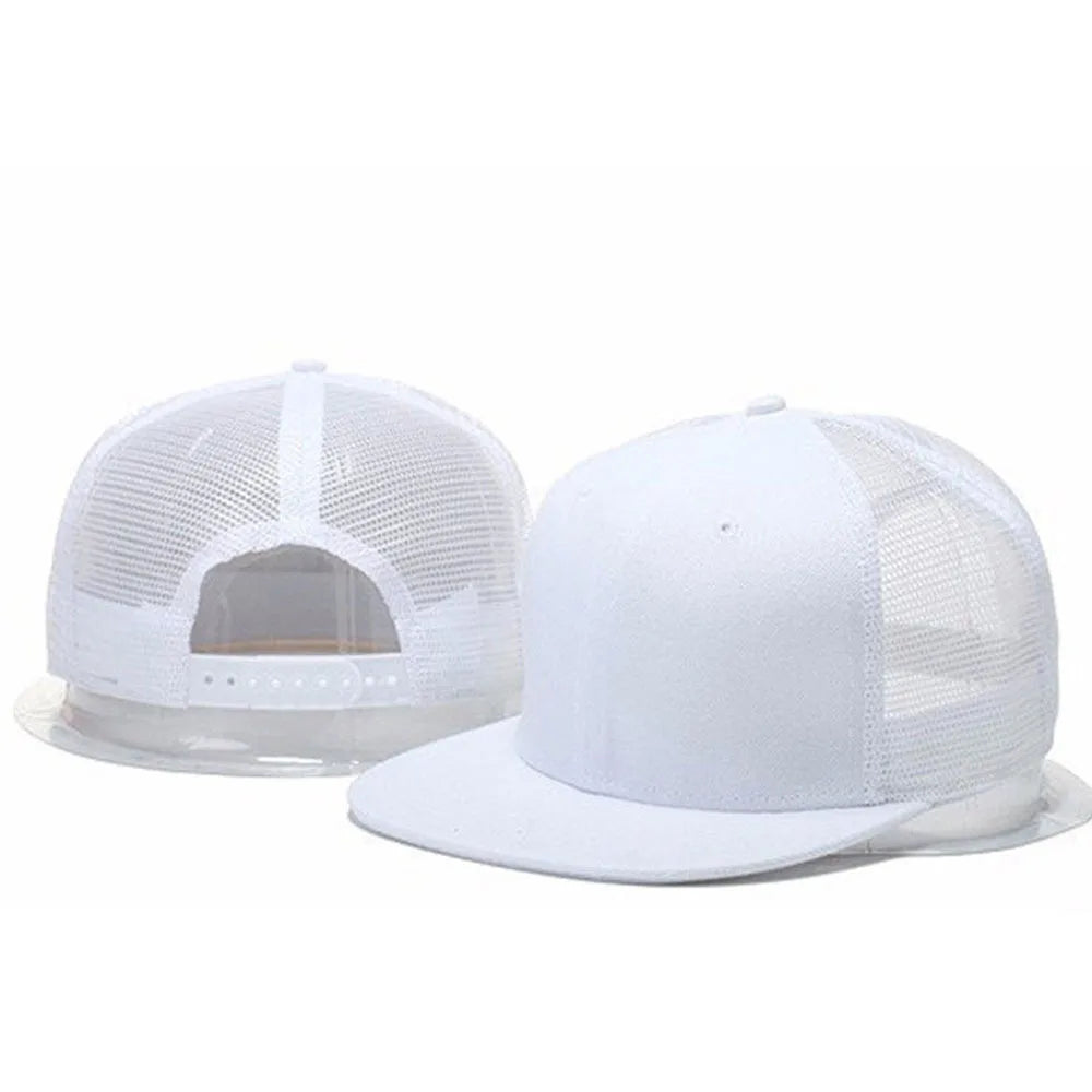 Rivet Embellished Hip-Hop Mesh Visor Snapback Cap