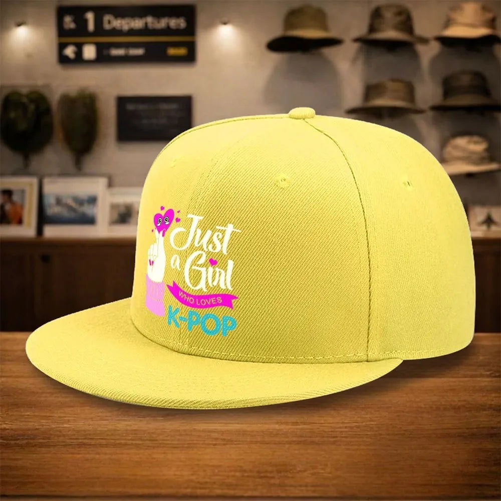 K Pop Finger Heart Snapback Cap
