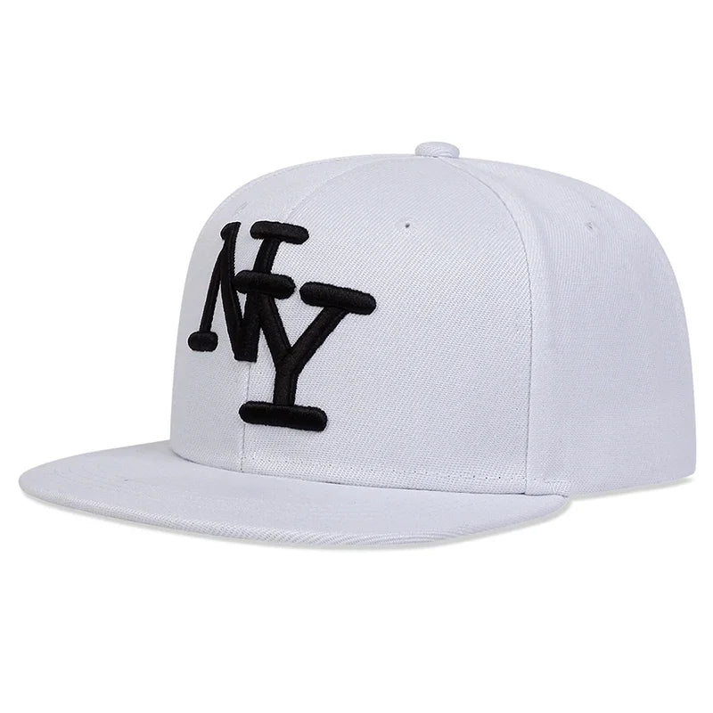 Unisex Letter Embroidered Hip Hop Snapback Cap
