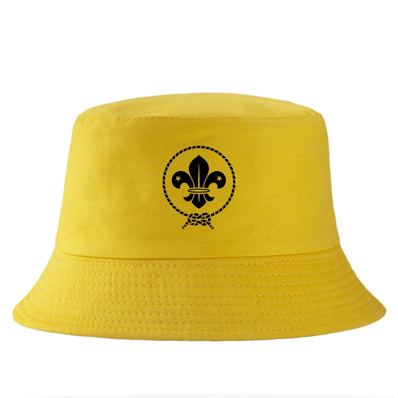 Vintage Fleur De Lis Cotton Bucket Hat