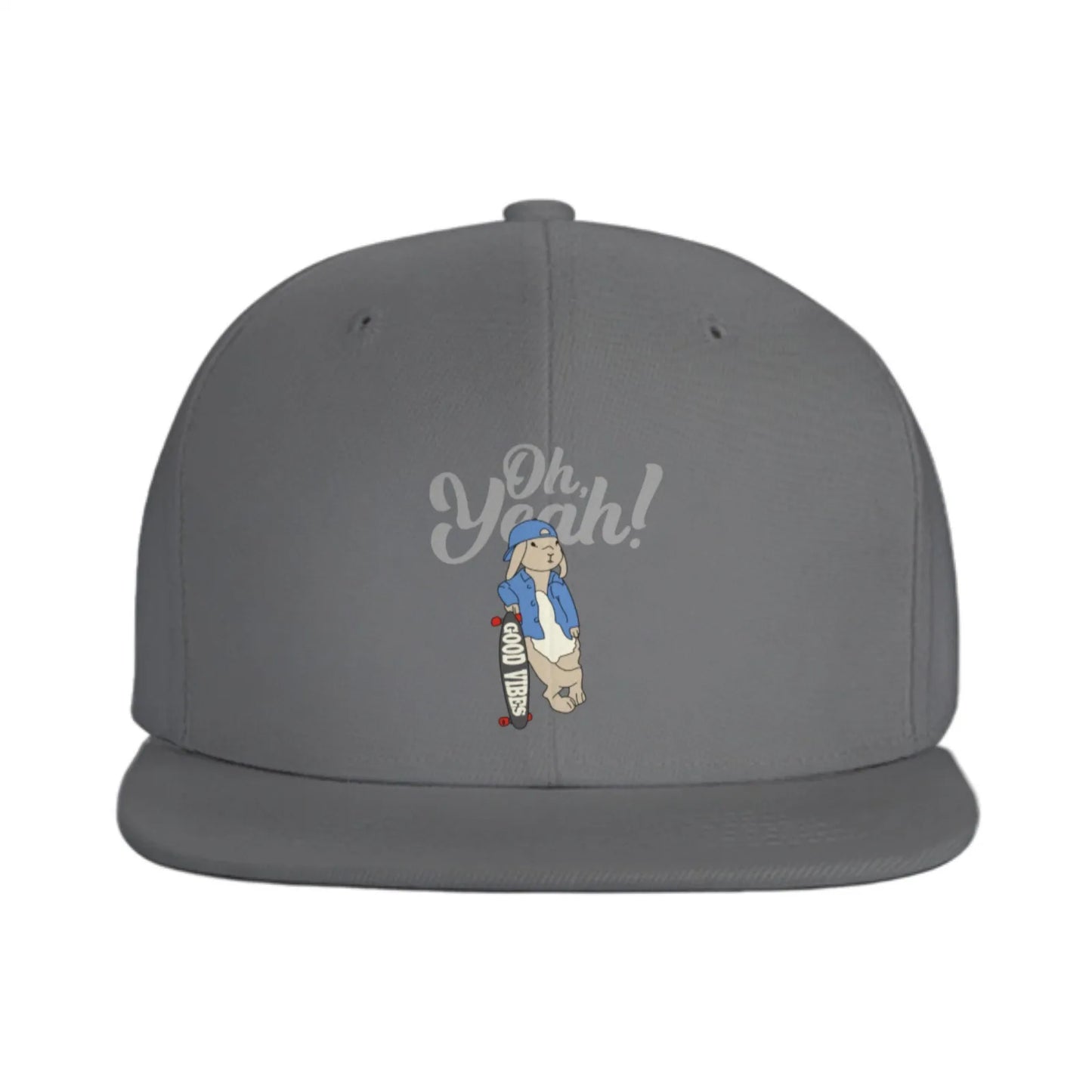 Oh Yeah Skater Rabbit Graphic Snapback Cap