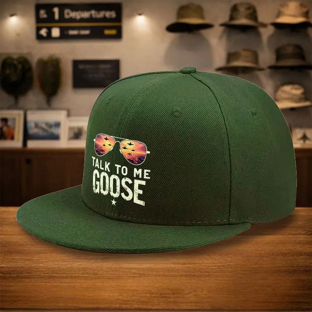 Talk To Me Goose Aviator Snapback Cap