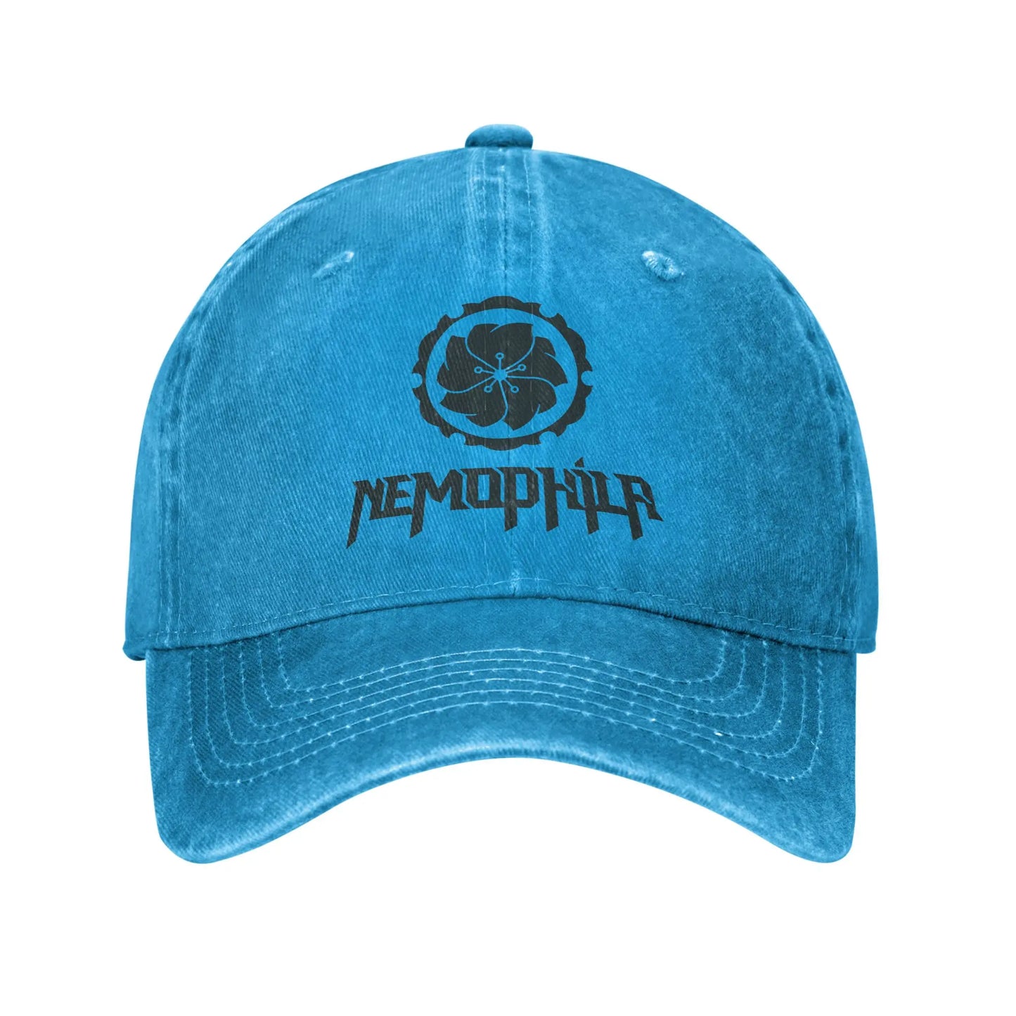 Retro Nemophila Green Logo Baseball Cap