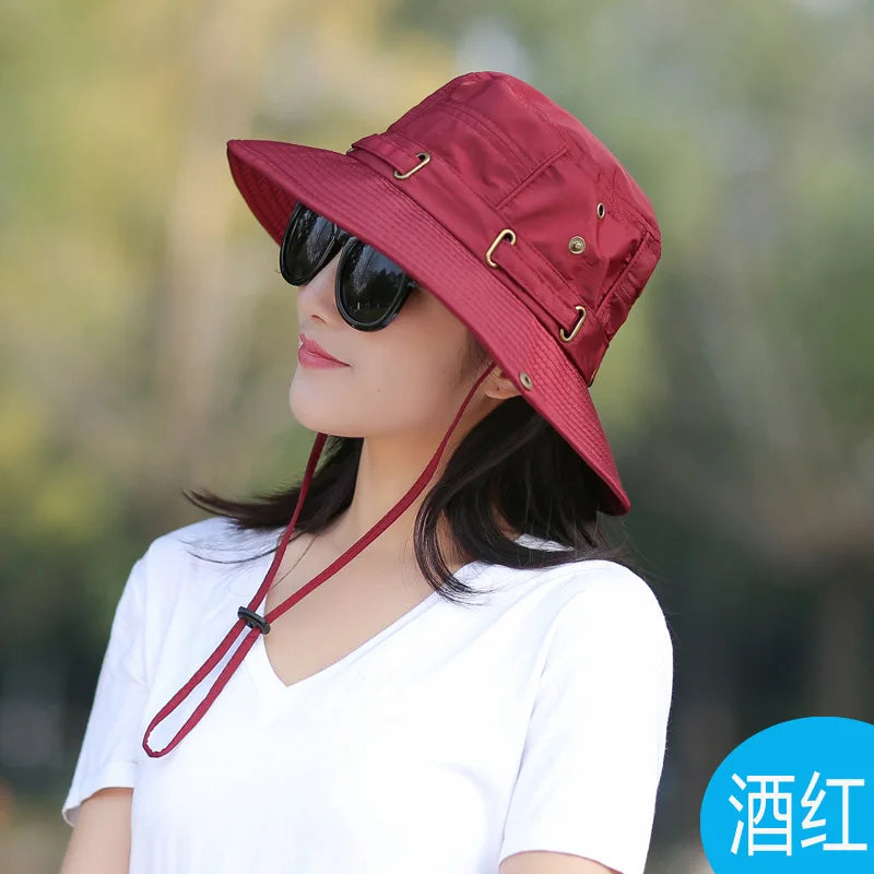 Women's Wide Brim Breathable Gardening Bucket Hat
