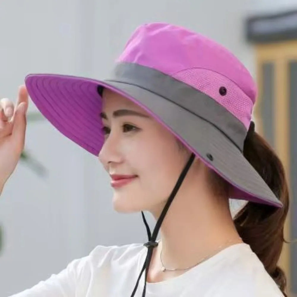 Adjustable Quick-Dry Wide Brim Hiking Bucket Hat