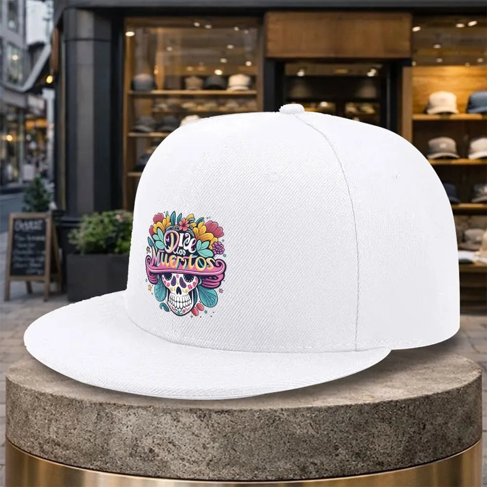 Dia De Los Muertos Skull Floral Snapback Cap