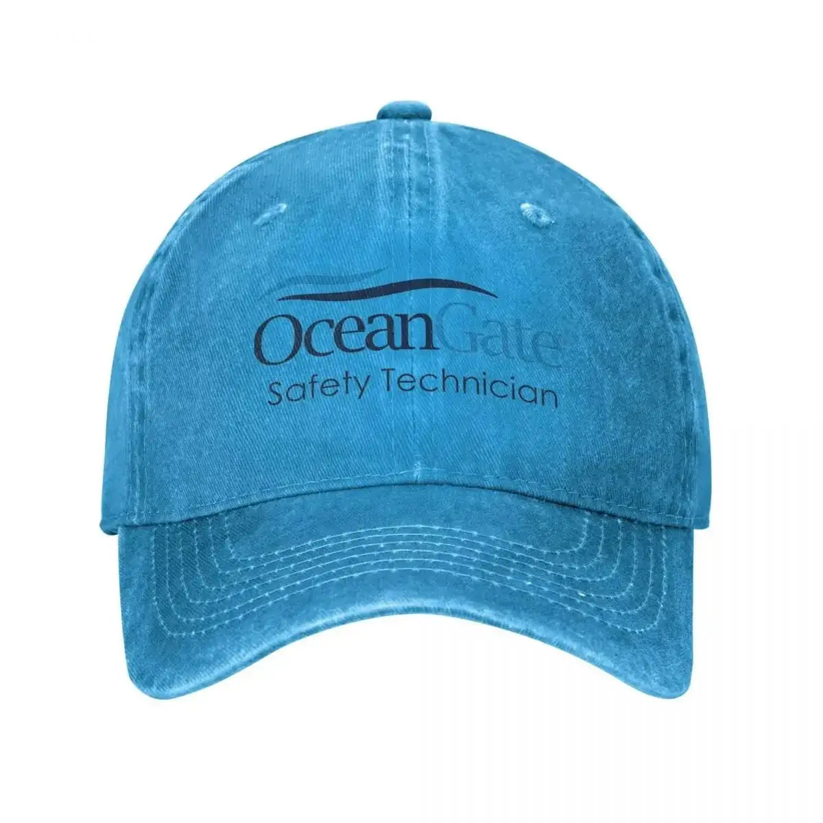 Vintage Ocean Gate Safety Technician Baseball Cap Unisex Style Distressed Washed Headwear Outdoor All Seasons Travel Hats Cap
