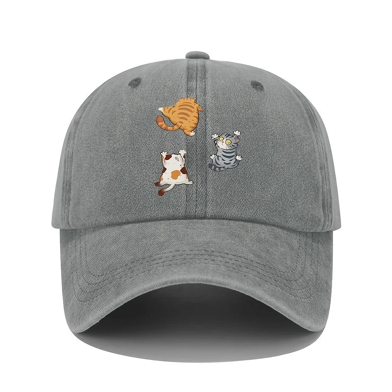 Cute Three Cats Travel Baseball Cap