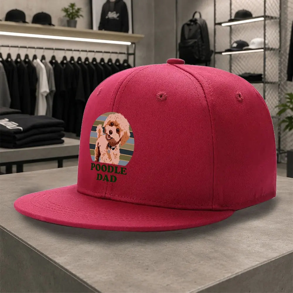 New Poodle Print Unisex All Match Cap