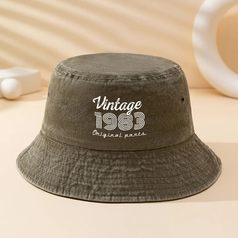 A Unisex Fashionable And Versatile Printed 1983 Bucket Hat