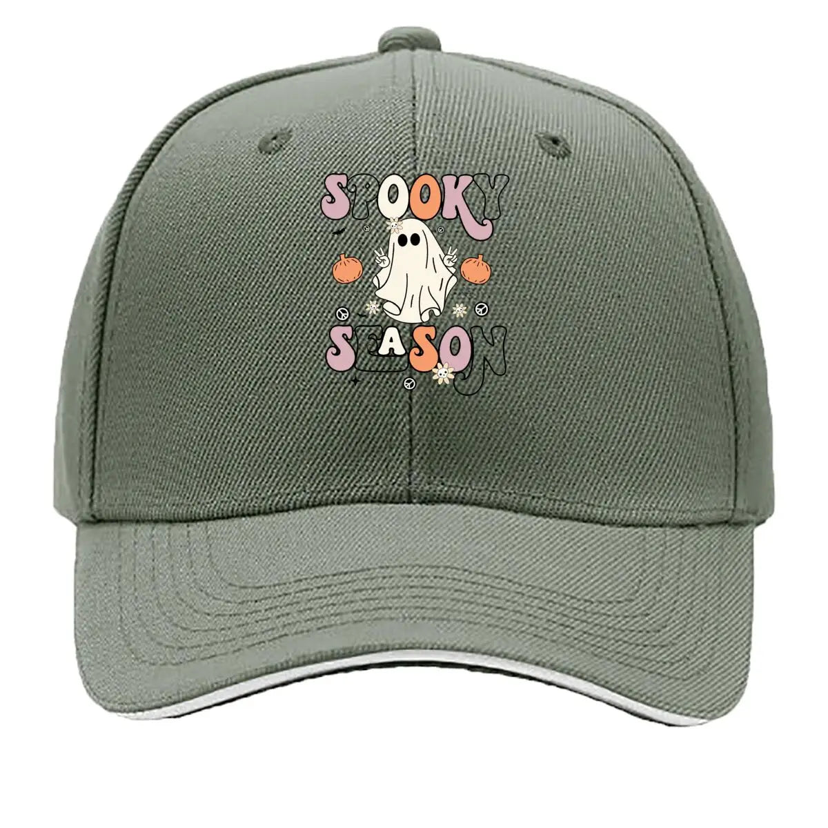 Spooky Season Ghost Pumpkin Baseball Cap