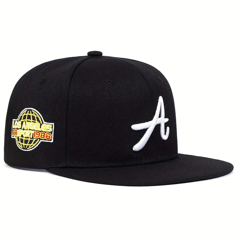 Unisex Gothic Letter Embroidered Snapback Cap