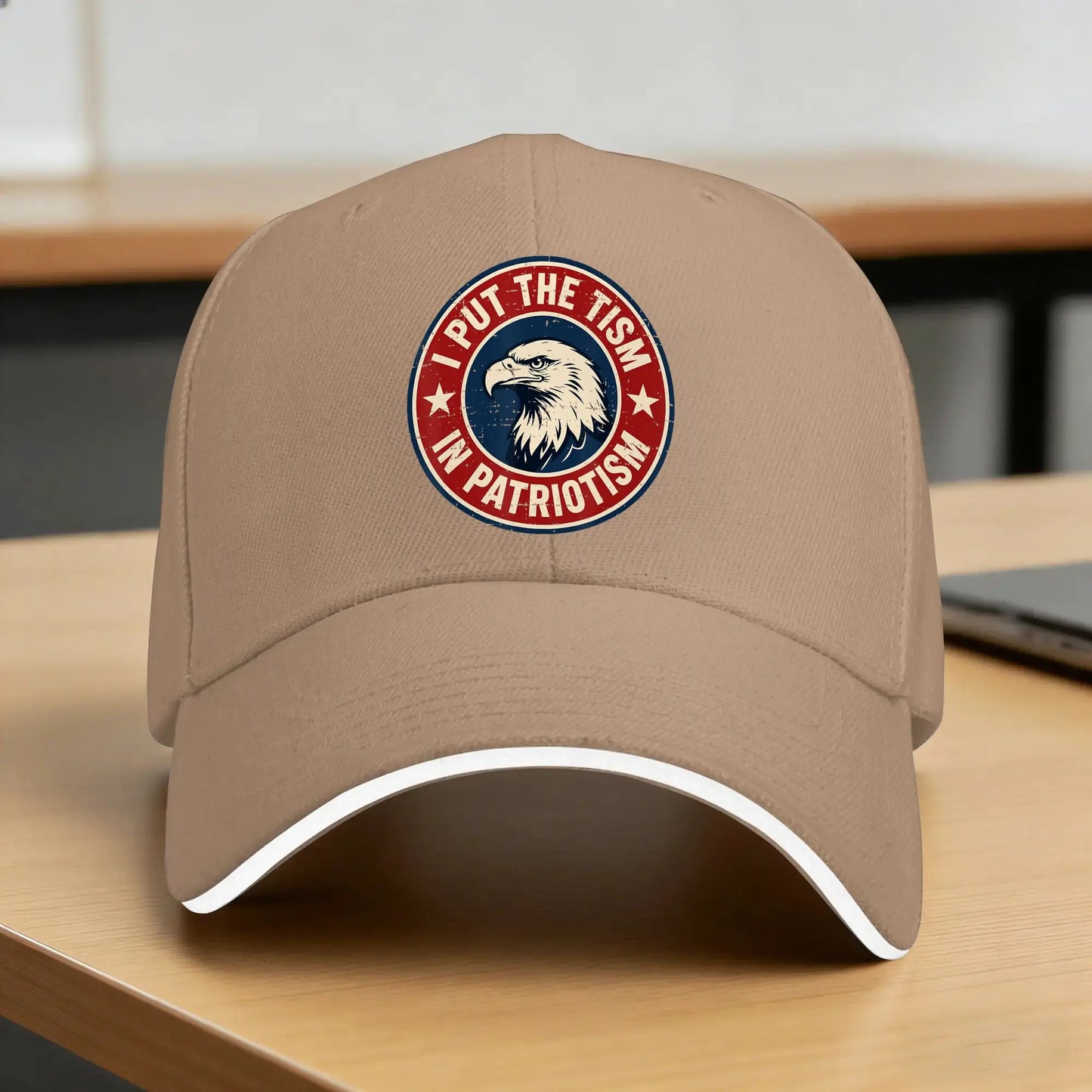 I Put The Tism In Patriotism Eagle USA Baseball Cap