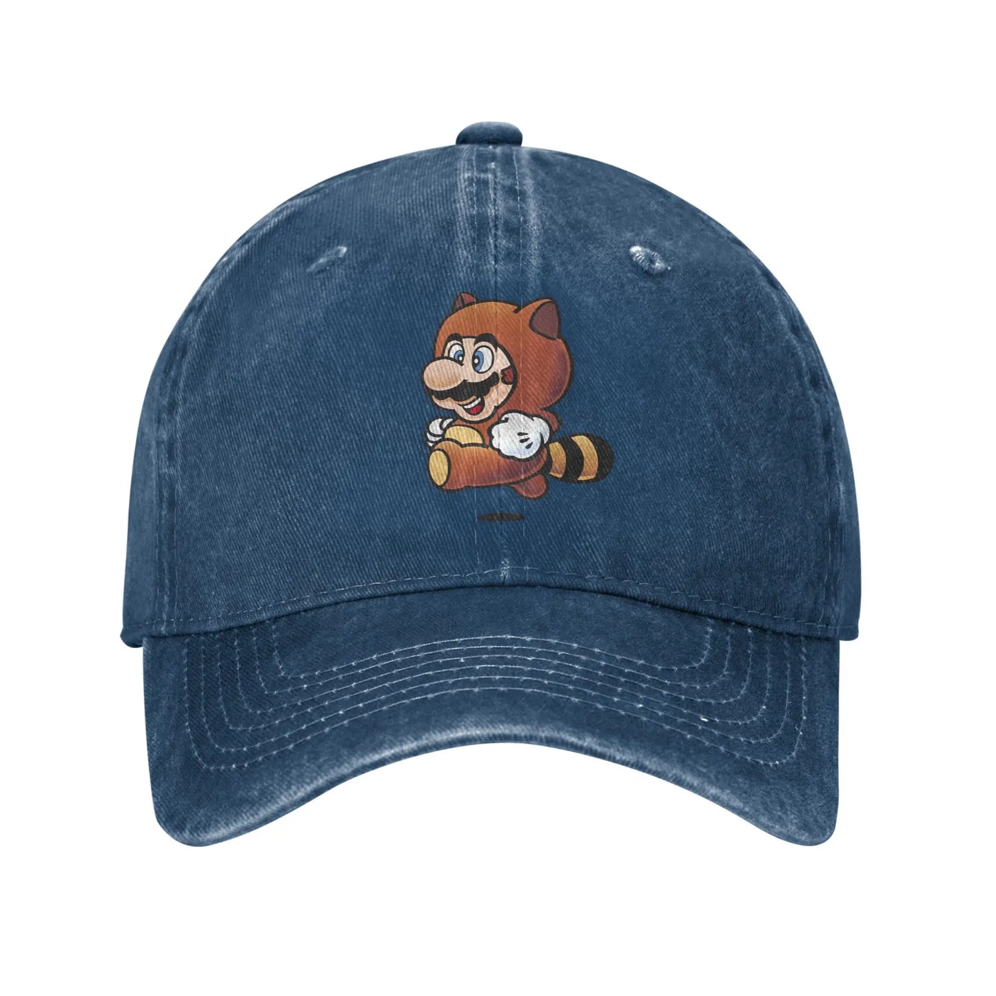 Tanooki Mario Distressed Denim Baseball Cap