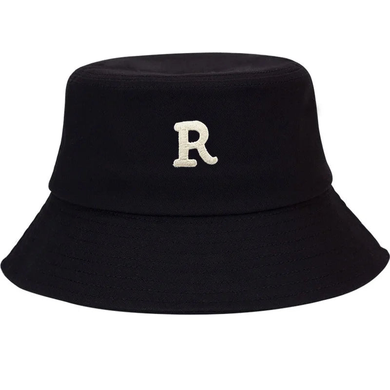 Embroidered Cotton Streetwear Bucket Hat