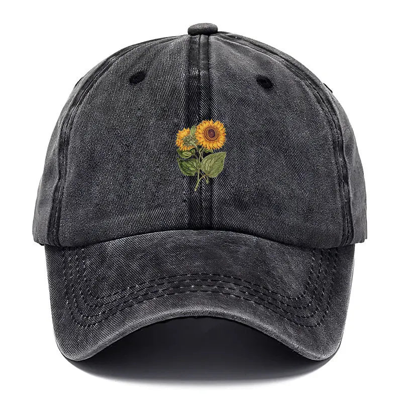 Trendy Sunflower Embroidery Baseball Cap