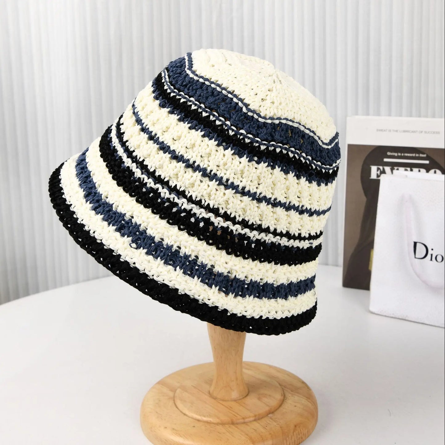 Gradient Striped Beach Fisherman Bucket Hat