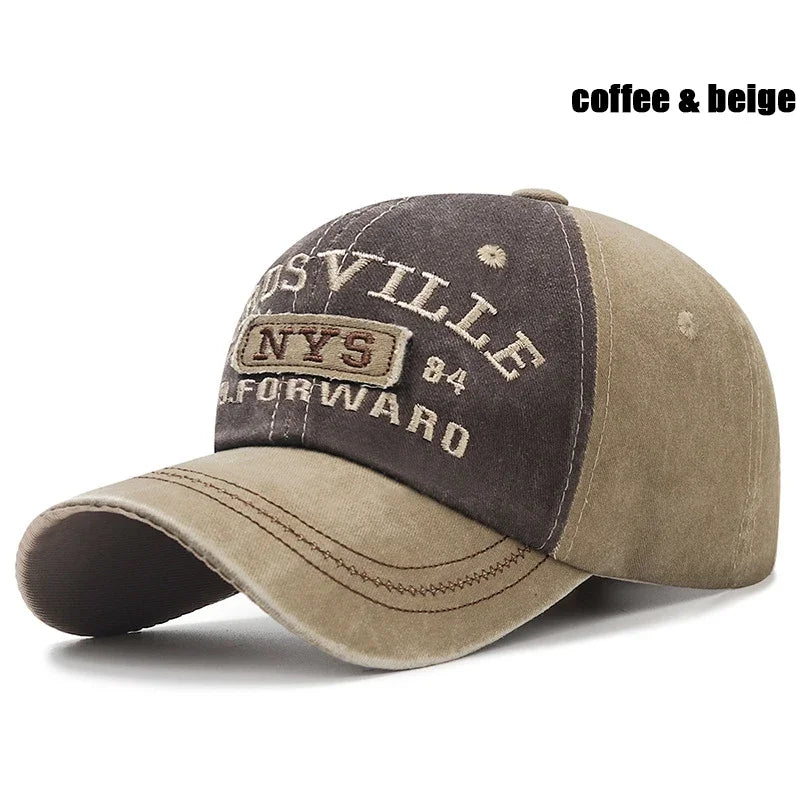New Style Washed Old Letter Embroidered Baseball Cap