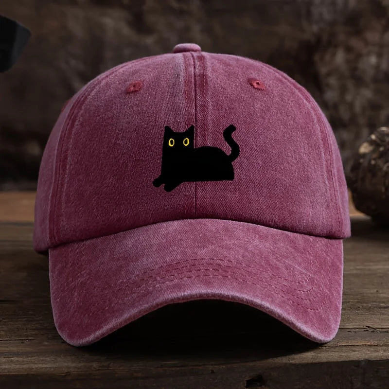 Black Cat Fishing Baseball Cap