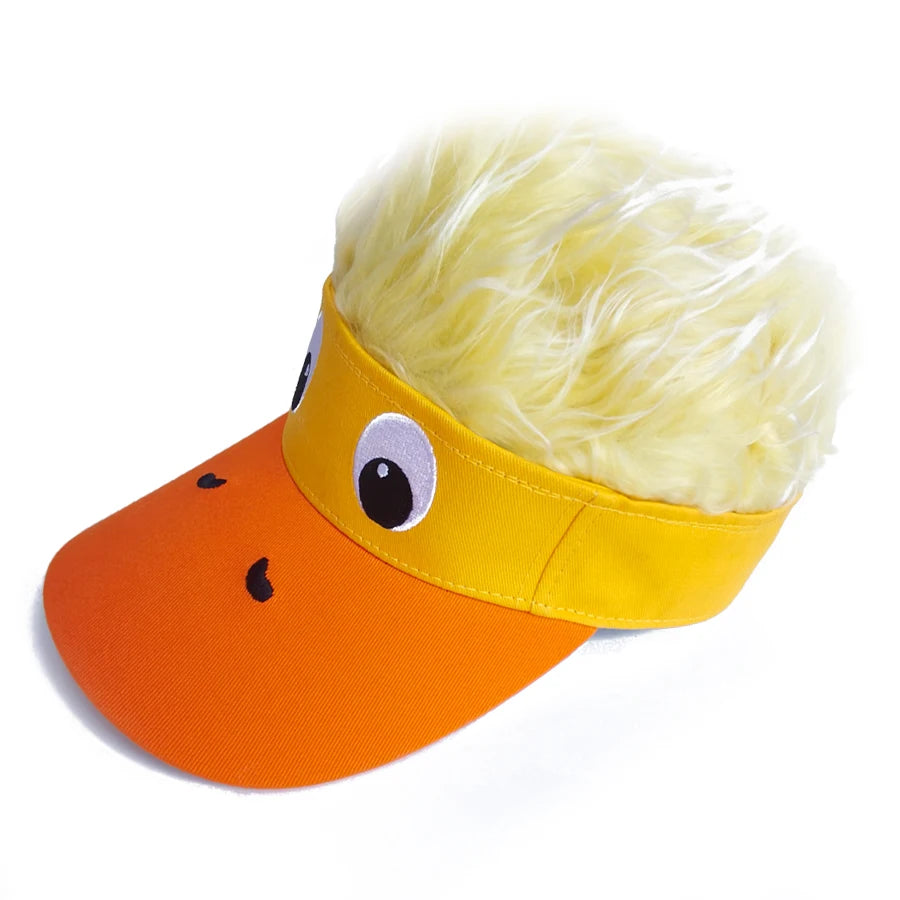 Three Expressions Yellow Duck Embroidered Baseball Cap