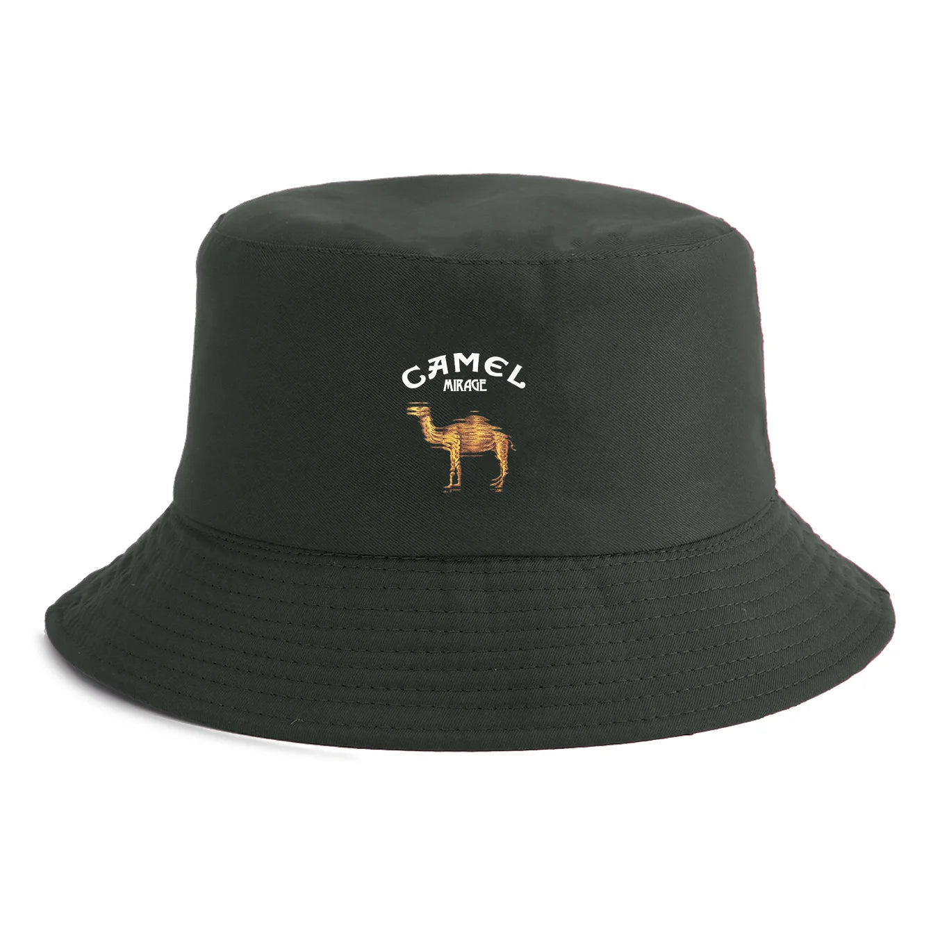 Reversible Camel Print Retro Bucket Hat