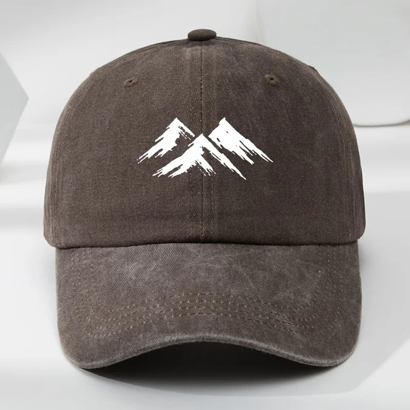 Interesting Baseball Cap Mountain Print Outdoor Men's