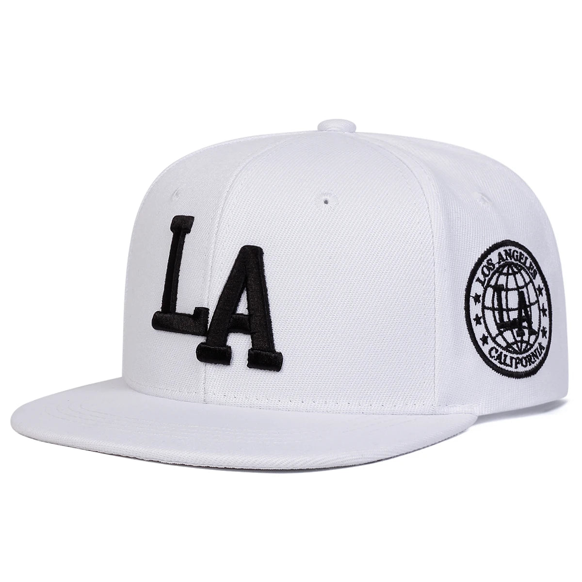 Letter Embroidered Hip Hop Snapback Cap