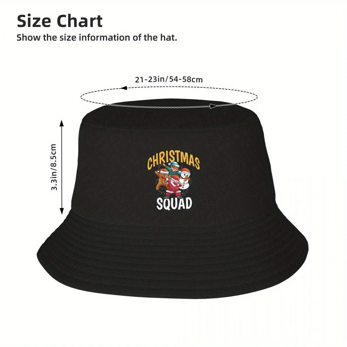 Dabbing Christmas Characters Squad Festive Bucket Hat Design