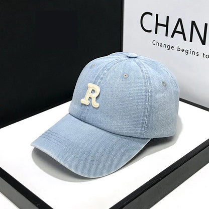 Denim Baseball Caps Casual 100% Cotton Letter C