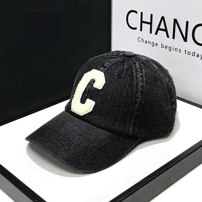 Denim Baseball Caps Casual 100% Cotton Letter C