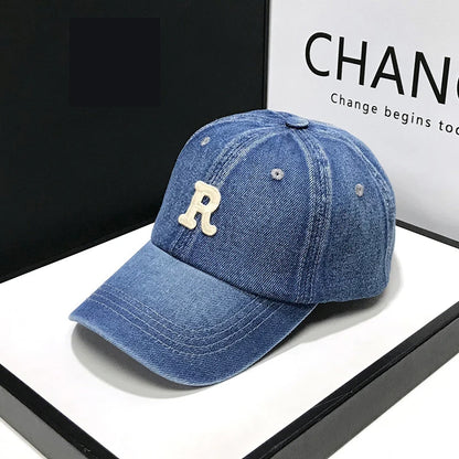 Denim Baseball Caps Casual 100% Cotton Letter C