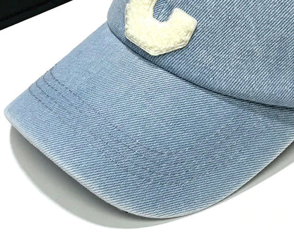 Denim Baseball Caps Casual 100% Cotton Letter C