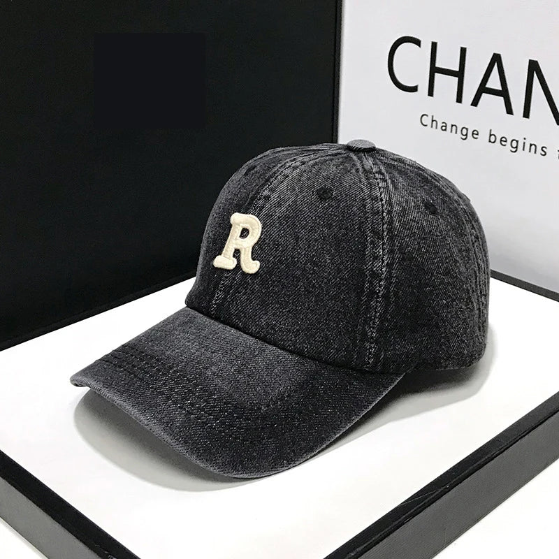 Denim Baseball Caps Casual 100% Cotton Letter C