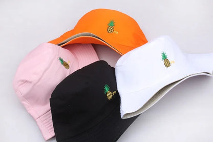 Pineapple Embroidered Hip Hop Bucket Hat