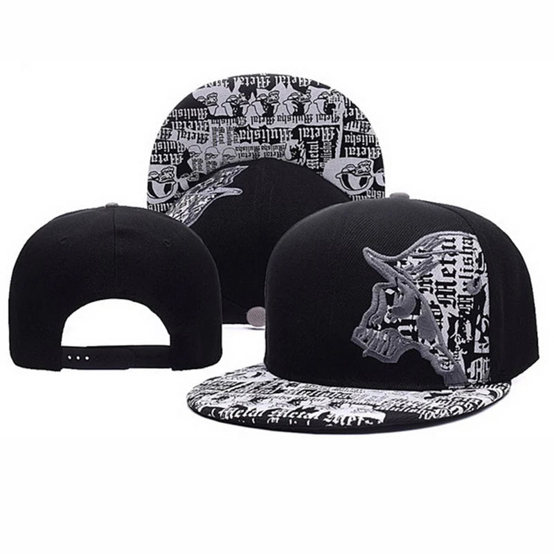 Metal Mulisha Embroidered Cotton Hip-Hop Snapback Cap