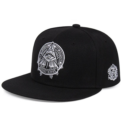 Eye 3D Embroidered Hip Hop Snapback Cap