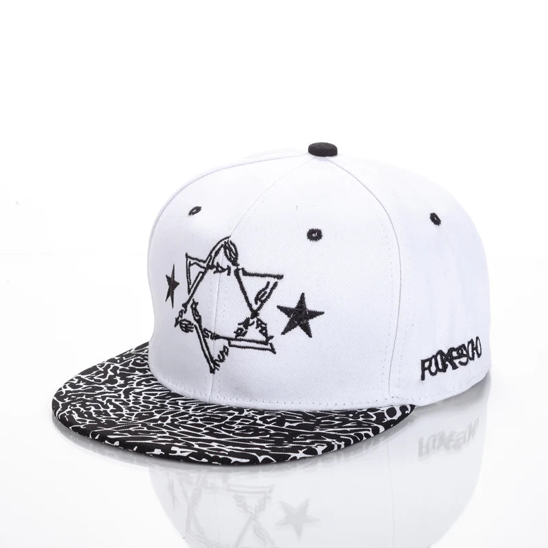 Acrylic Embroidered Unisex Hip-Hop Snapback Cap