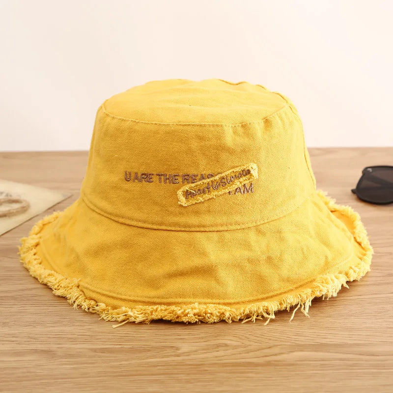 Women Cotton Sunscreen Fisherman Bucket Hat