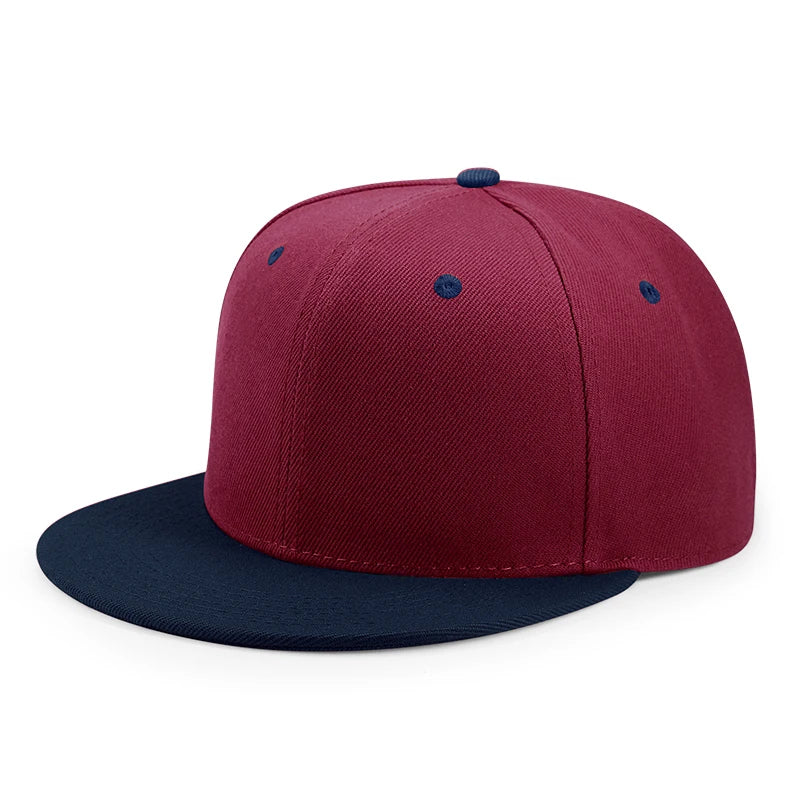 Wholesale 40 Colors Adjustable Flat Peak Snapback Caps Lady Fashion Polyester Plain Baseball Hat Men Hiphop Blank Sport Cap Adijustable 55-60cm